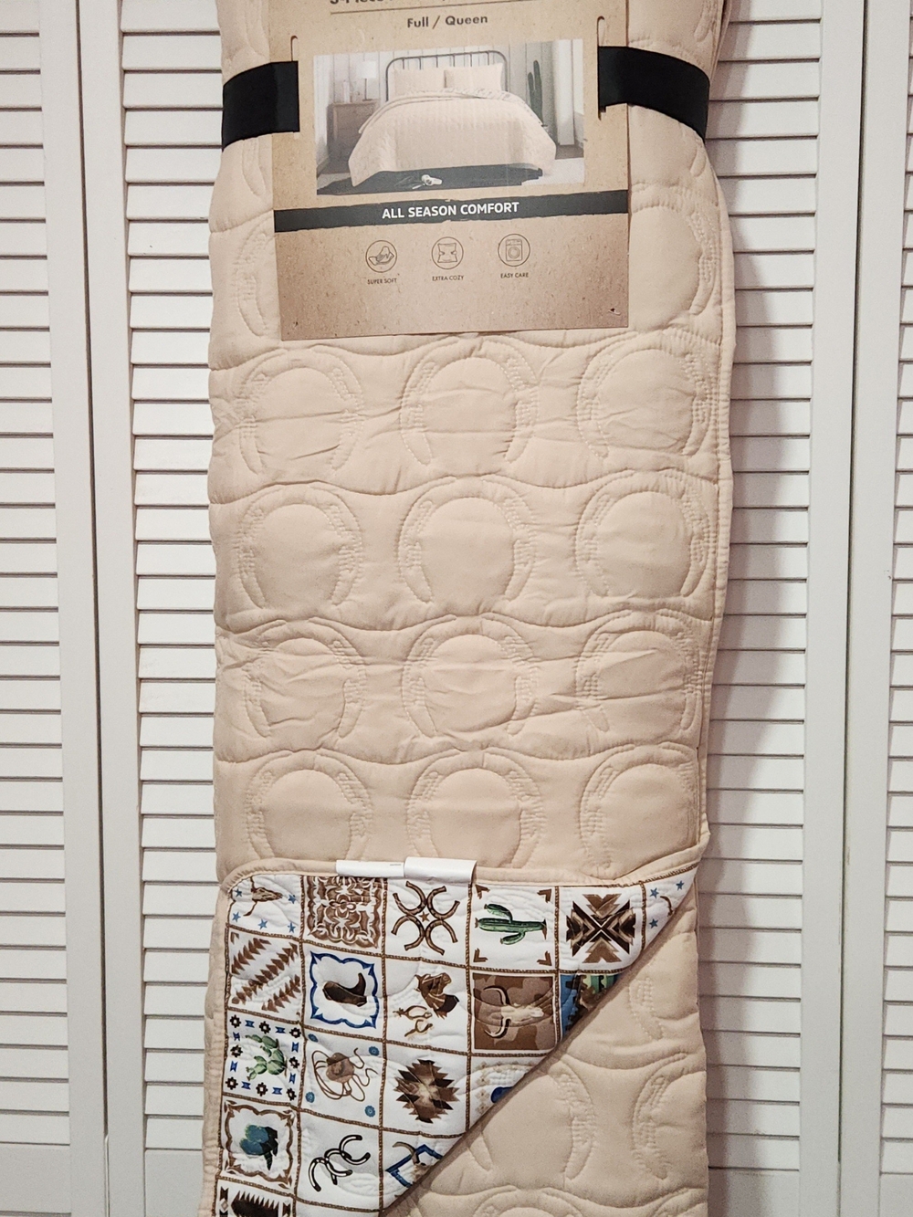 Wrangler Full/Queen Quilted Bedspread With Western Design